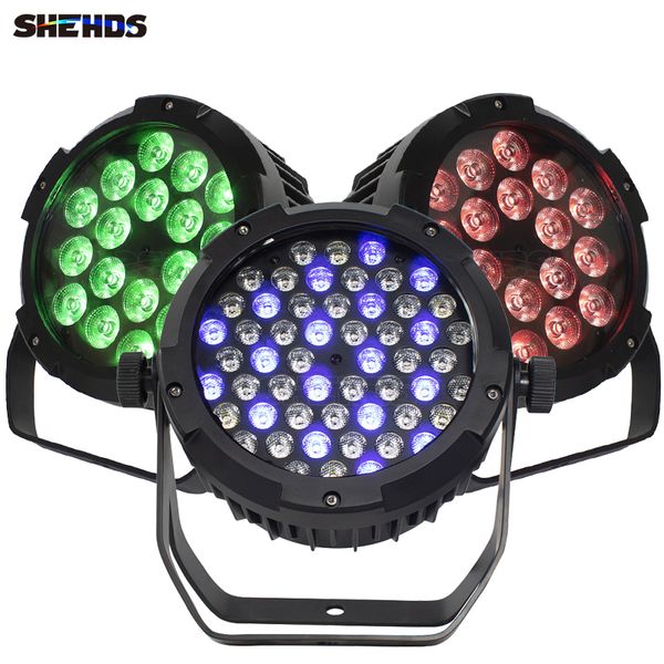 

shehds led flat waterproof 54x3w / 18x18w /12w par light dmx controller party dj disco bar strobe dimming effect projector fast delivery