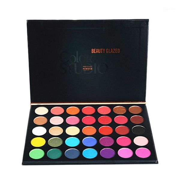 

colors colorful makeup eyeshadow palette highlighter shimmer waterproof make up pigment matte eye shadow pallete powder1