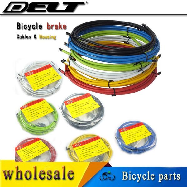 

bike brakes mtb mountain road bicycle 5.0 mm brake cable housing line inner core and 4.0mm derailleur hose end caps black