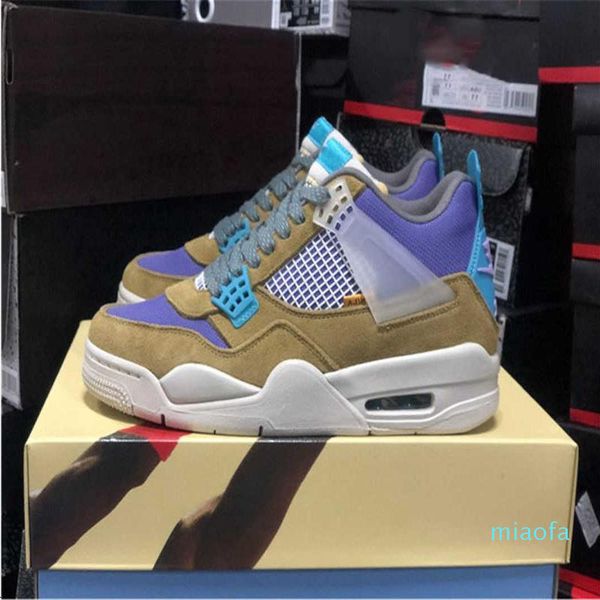 

4s green 4 anniversary desert haze taupe moss man 30th authentic union roma blue fury khaki shoes turquoise athletic retro aiuvm, Black