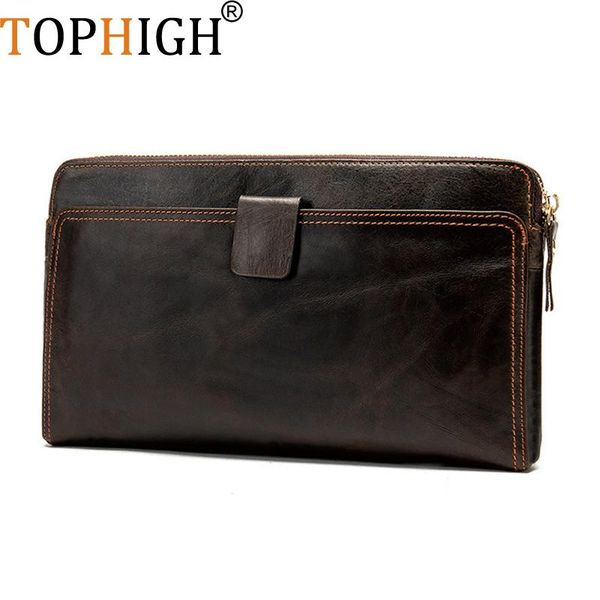 

evening bags igh genuin leather clutch for men 2021 handbags long party wallet with coin pocket cell phone pouch vintage design