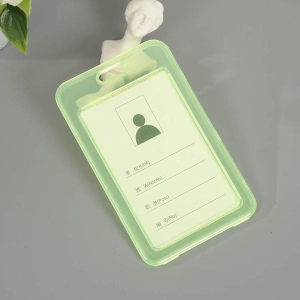 

card holders plastic transparent id badge holder bus pass case cover bank office work student, Brown;gray