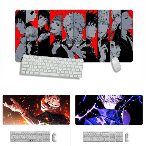

mouse pads & wrist rests jujutsu kaisen satoru gojo rubber pc computer gaming mousepad x xl xxl non-slip cushion thickness 2mm lockedge equa