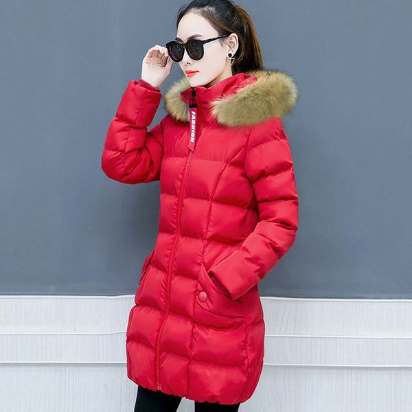 

leather winter of middle eastern women wadded solid cotton jacket distinguished hat large 5xl female parkas lq378 wlx5, Black