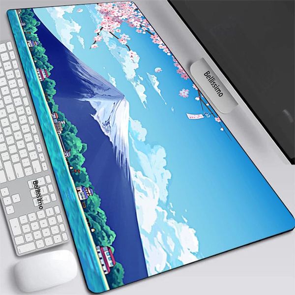 

mouse pads & wrist rests pink flower pad anime gaming accessories mechanical keyboard desk mat floral gabinete pc gamer computer japanese mo