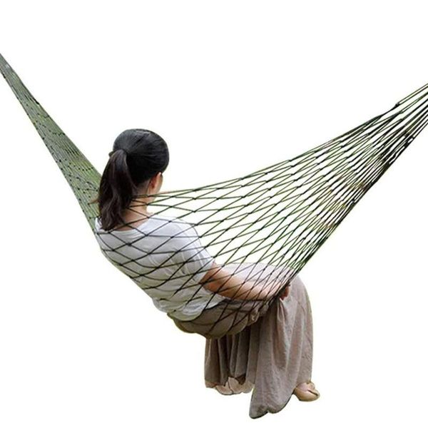 

portable garden nylon hammock swinghang mesh net sleeping bed hamaca for outdoor travel camping hamak blue green red hamac tents and shelter