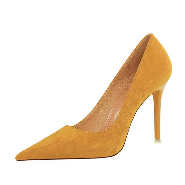 

dress shoes stylish simplicity pointed toe heels women pumps ladies flock for wedding party, Black