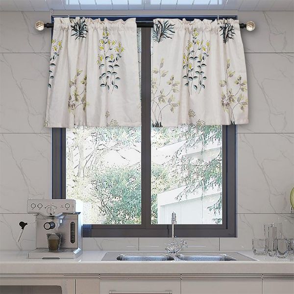 

curtain & drapes 1pcs malaysia style plant printing cotton home for coffee kitchen boat window short practical gadgets