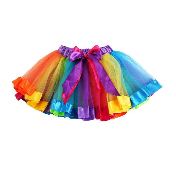 

skirts tutu skirt baby girl 1 to 8 years princess pettiskirt party dance rainbow tulle girls clothes children clothing