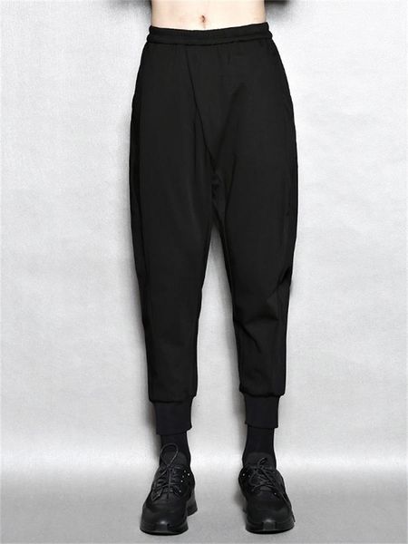 

men's pants classic dark yamanben style personality casual micro - taper loose size harlan, Black