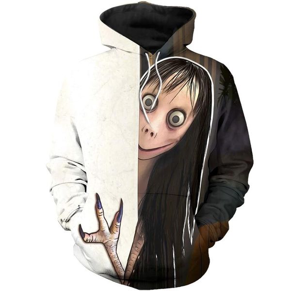 

men's hoodies & sweatshirts mother bird warned 3d all over printing clothing fashion casual sweatshirt for man and women, Black