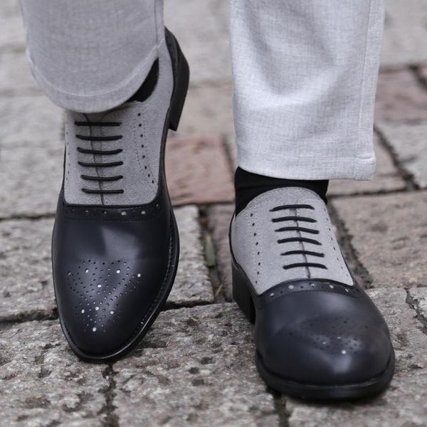 

masorini pointed toe men dress shoes handmade leather oxfords formal for male 2021 spring 47 48 brm-080, Black