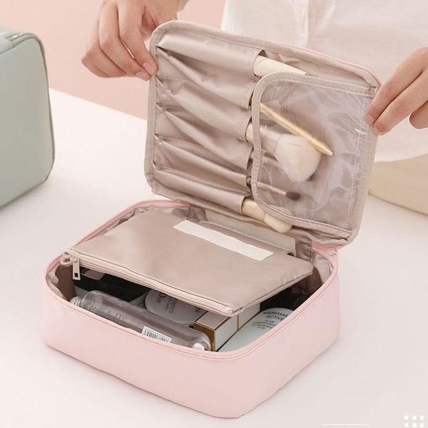 

storage bags portable cosmetic bag female makeup organizer containers travel toiletries large capacity box