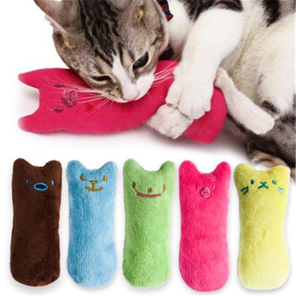 

Teeth Grinding Caip Toys Funny Interactive Plush Cat Toys Pet Kitten Chewing Vocal Toy Claws Thumb Bite Kitty Mint For Cats 5 Color