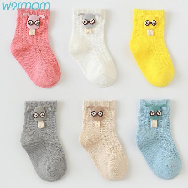 

socks warmom children's boys girls born fashion cartoon baby infant candy color cotton kids for gifts, Pink;yellow