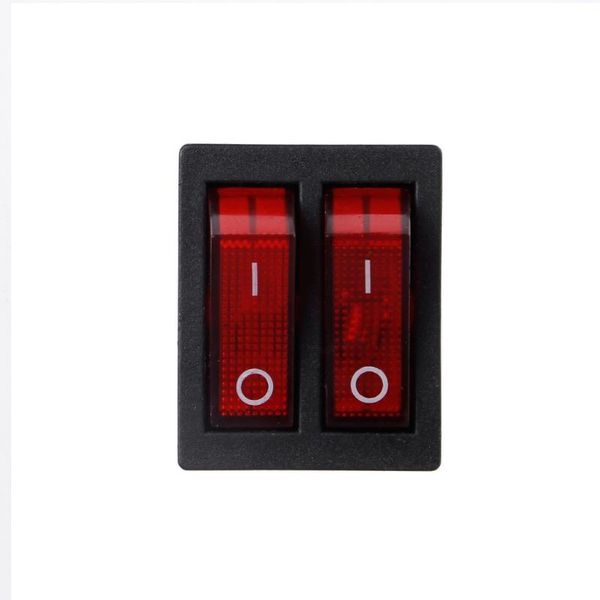 

smart home control dual boat rocker switch 6 pin on-off with green red light 20a 125v ac