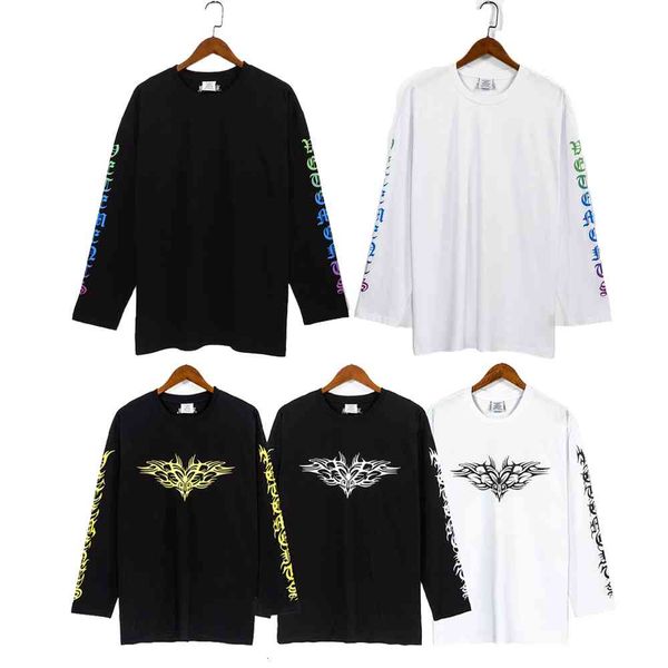 

men's casual shirts spring and autumn thin cotton men's long-sleeved t-shirt br sanskrit printing couple pullover men women sports, White;black