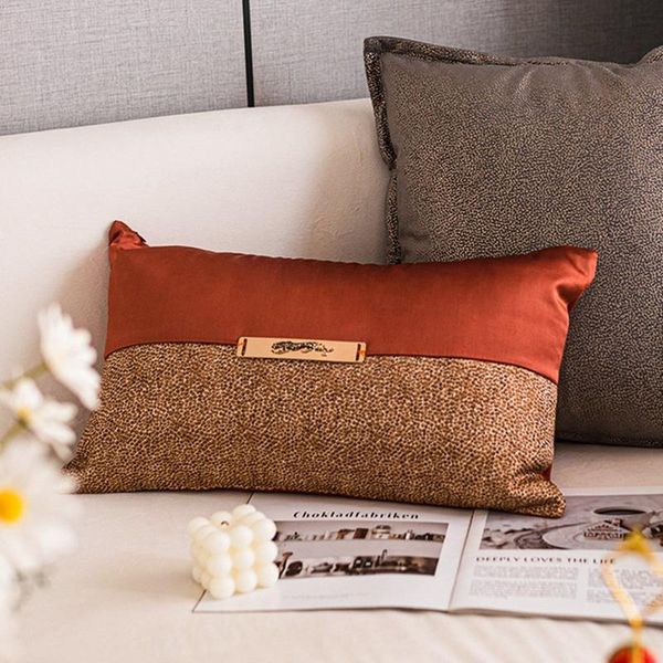 

cushion/decorative pillow high grade living room cushion case model modern leopard pattern stitching cover bed sofa backrest throw pillowcas