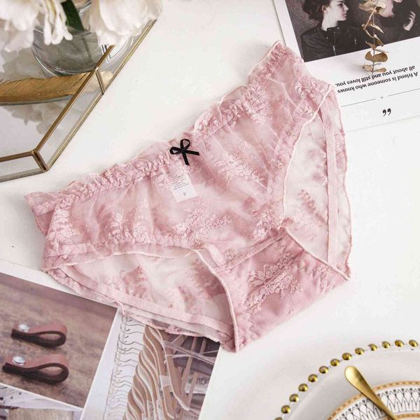 

girls' low waist cute women's underwear breathable lace briefs, Black;white