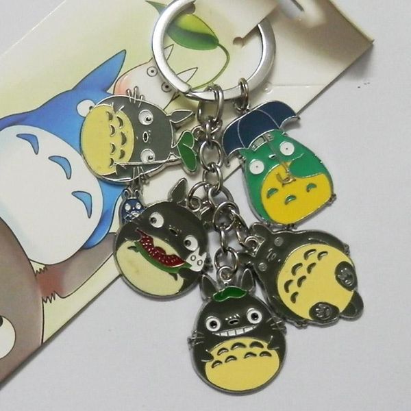 

keychains japan anime miyazaki hayao my neighbor totoro necklace key chain alloy metal pendant periphery toy accessories christmas present, Silver