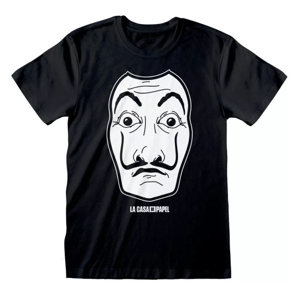 

la casa de papel white mask official tee t-shirt mens, White;black
