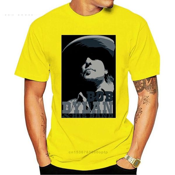 

men's t-shirts bob dylan & his band live t-shirt black m 100 % cotton tee shirt for men, White;black