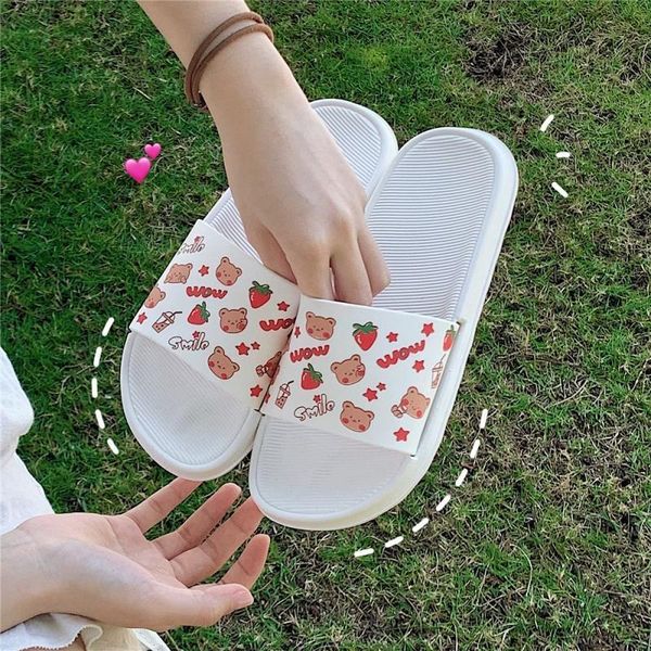 

slippers sp&city 2021 summer shoes for women kawaii cartoon printing massage platform beach pvc clothing girl, Black