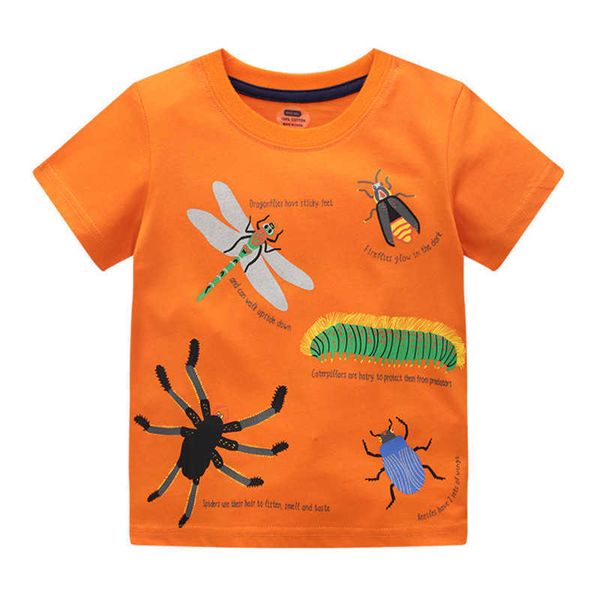 

jumping meters fashion boys t shirts for summer girls clothes animals print selling kids tees shirts 210529, Blue
