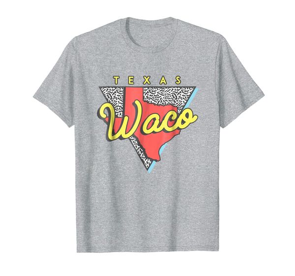 

waco texas t shirt retro triangle, White;black