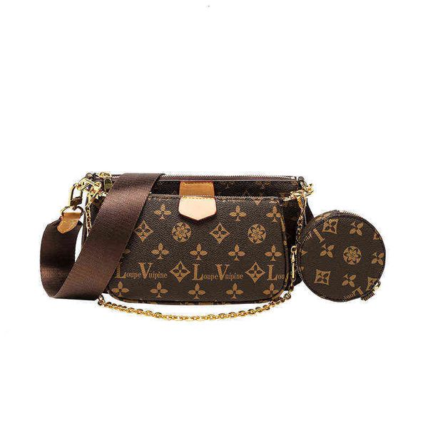 

hong kong 2021 leather women's bag three in one chain piece mahjong single shoulder messenger hand