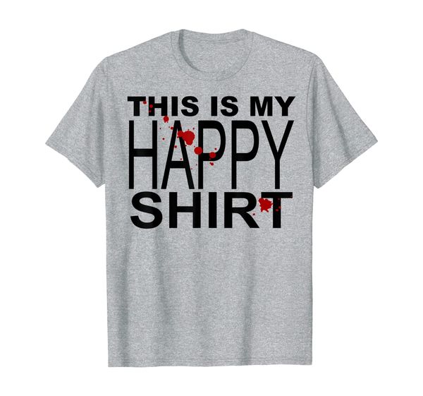

this is my happy shirt (spattered) t-shirt, White;black
