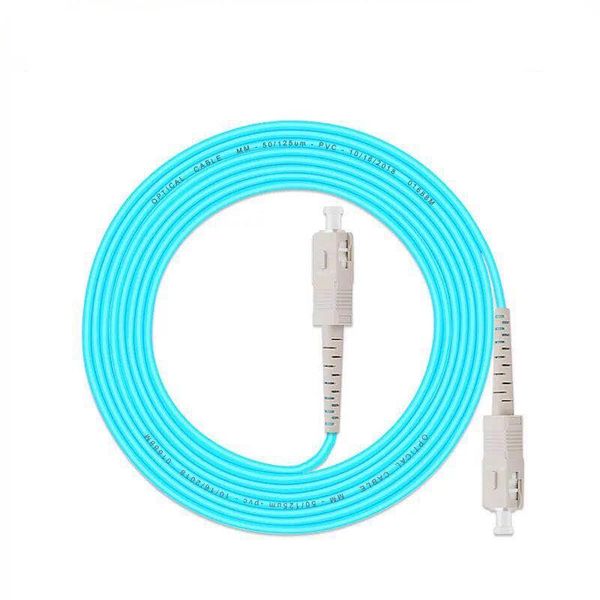 

fiber optic equipment 5pcs/lot scupc -scupc om3 patch cord 10g 50/125 cable multimode simplex optical jumperhigh adaptability