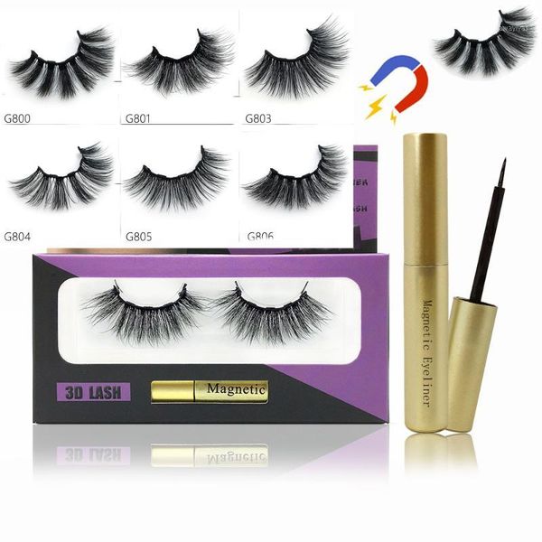 

magnetic liquid eyeliner & 3d mink lashes 5 false eyelashes waterproof long lasting eyelashes1