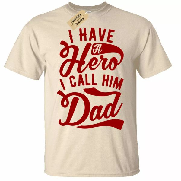 

Mi PapÃ¡ Es mi HÃ©roe Camiseta Regalo de CumpleaÃ±os de Regalo Hombre, White;black