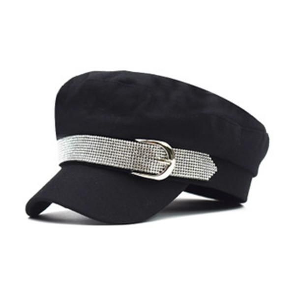 

2020 explosion models cotton crown navy hat gold thread embroidery men and women sailor dance performance five-pointed star flat hat, Blue;gray