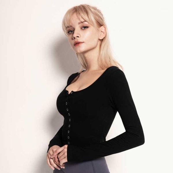 

stretchy sports crop fitness yoga women's shirt female gym training blouses running elegant long-sleeve 1 pc outfit