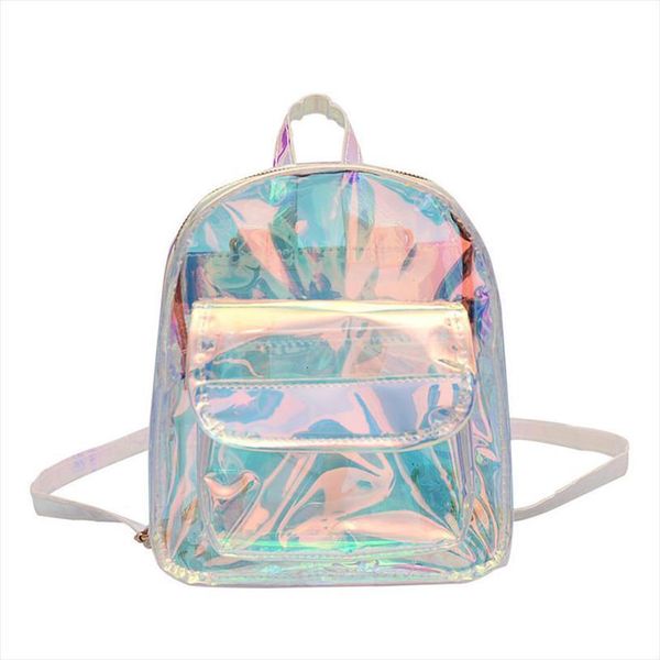 

fashion transparent laser backpack pvc ita bag student harajuku school casual small