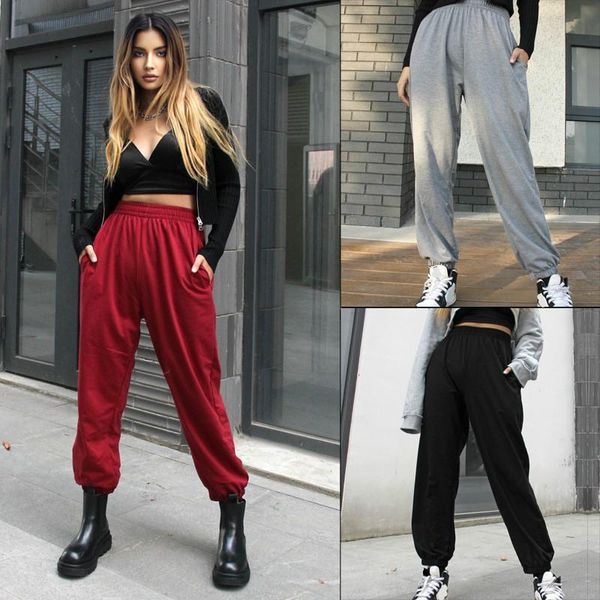 

cotton breathable women sports bloomers red grey black loose casual gym pants 161 running, Black;blue