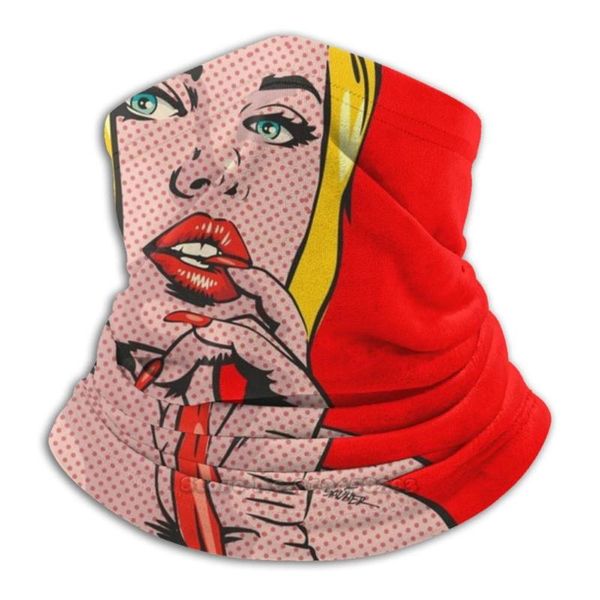 

scarves girl 3d bandana face neck warmer soft fleece mask sport scarf pinup up lips art boobs busty babe blonde, Blue;gray