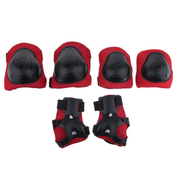 

elbow & knee pads 6pcs kids wrist protective for skateboard skating, Black;gray