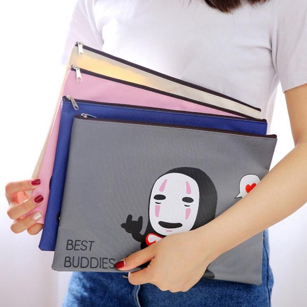 

business card files 2 pcs/lot no face man canvas file bag cartoon document a4 folder stationery filing production school&office supplies