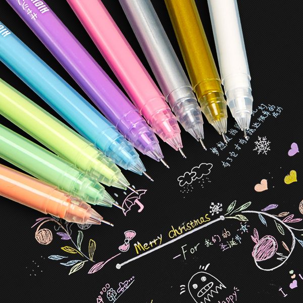

pen pastel hand account color special candy color art set high light painting diy black cardboard drawing white