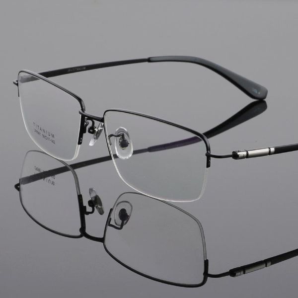 

fashion sunglasses frames titanium glasses nearsighted prescription men eyeglasses optical gold, Black