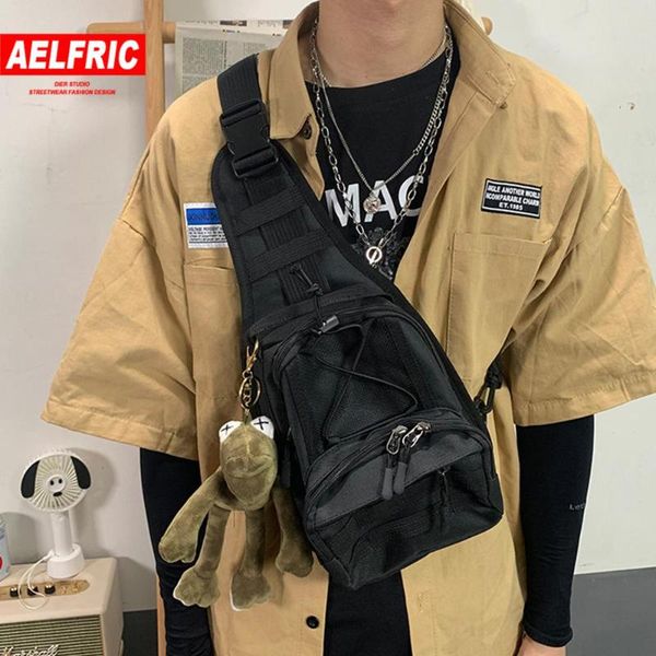 

waist bags aelfric vintage 2021 tactical shoulder casual sport men backpack daypack street style hip hop crossbody male chest bag pack