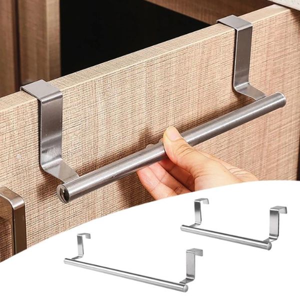 

hooks & rails stainless steel towel rack hangable bath bar perforated racks single cabinet bathroom