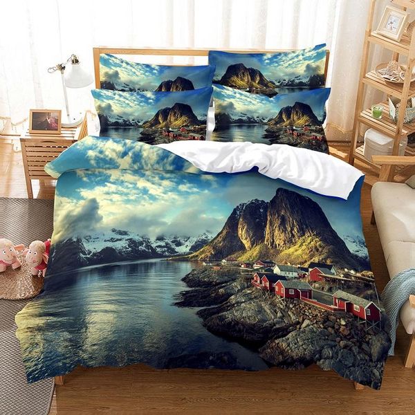 

bedding sets magnificent scenery duvet cover set 3d digital printing bed linen fashion design comforter
