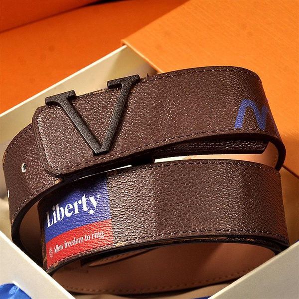 

men fashion luxurys designers belt mens leather metal letter buckle womens belts waistband gÃ¼rtel 2021 ceintures yosisso, Black;brown