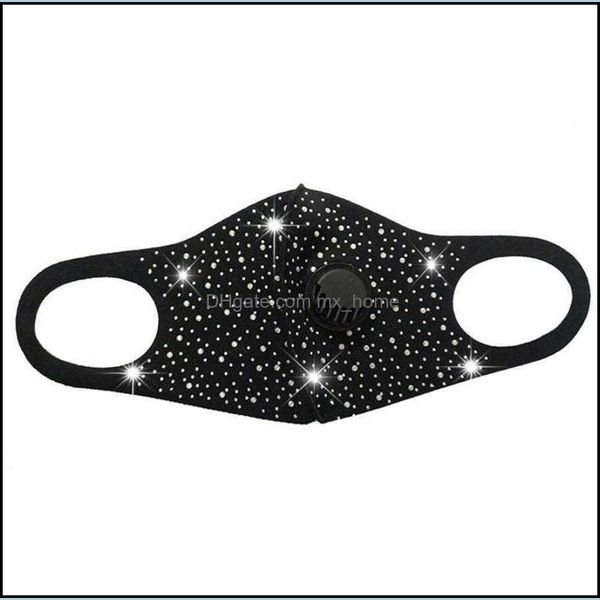 Maschere Housekee Organization Home Gardenmasks Fashion Strass Face Riutilizzabile Lavabile Designer Facemask Bling Breathing Vae Mask Women Co