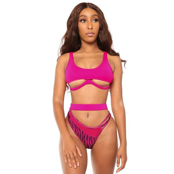 

bikini 2021 push up swimsuit tanga swimwear high leg womens bandage bikiny two piece cut out swimming suit female