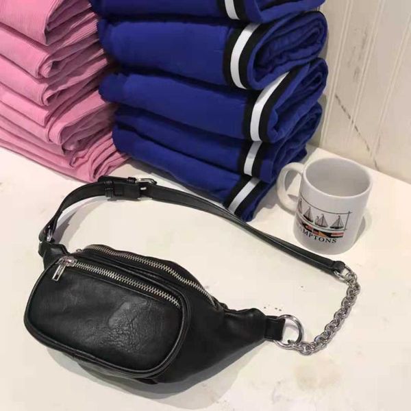 

fanny pack for women waist bags ladies fashion bum bag travel crossbody chest hip pu leather chains